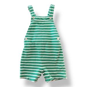 Baby Boden | Jersey Stripe Dungaree Overalls (18-24 mos) 💚